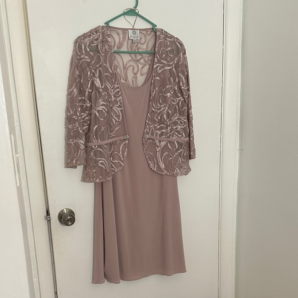 Patra Blush Dress with Lace Detail